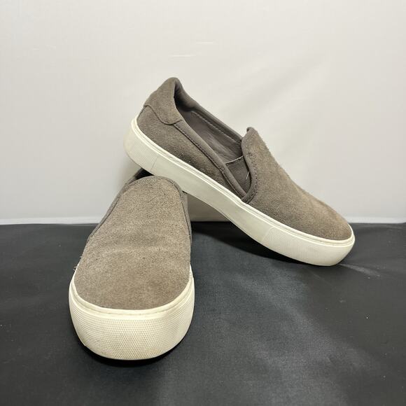 UGG Jass Slip On Suede Sneakers Shoes Woman's Size 7.5 Gray 1106545 Bnfts Chrty - Picture 1 of 13